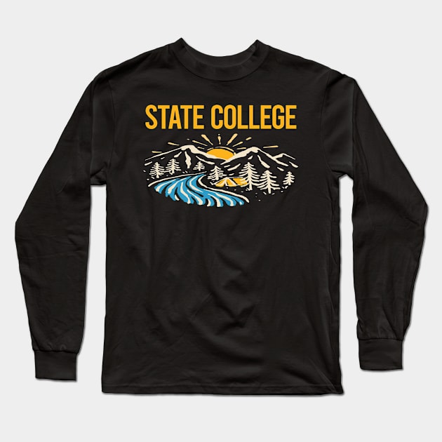 Nature Landscape College Long Sleeve T-Shirt by rosenbaumquinton52